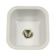 thumbnail image 2 of Houzer Porcela 17 in Black Porcelain Enamel Steel Undermount Single Bowl Bar Sink - PCB-1750 BL, 2 of 9