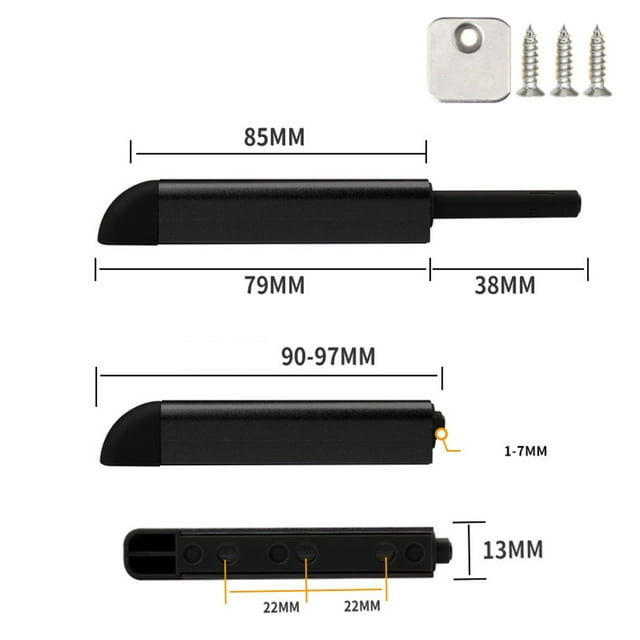 Alloy Push To Open Touch Release Door Catch Latch Hinge Cupboard Cabinet