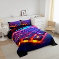 thumbnail image 3 of Erosebridal Gradient Neon Keyboard Bedding Full Comforter Set, Gamer Gaming Down Comforter Lightweight 3pcs, 3 of 8