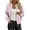 Fall Clothes Pink, variant on Women's Cropped Bomber Jacket Lightweight Casual Zip up Outerwear Long Sleeve Windbreaker with Pockets