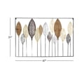 thumbnail image 4 of DecMode Multi Colored Metal Tall Cut-Out Leaf Wall Decor with Intricate Laser Cut Designs, 4 of 16