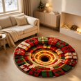 thumbnail image 5 of 3D Christmas Rug, 24" Christmas Round Illusion Door Mat, Welcome Floor Mat for Living Room Decor & Xmas Gift, 5 of 6