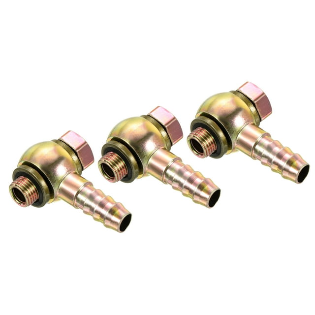 Unique Bargains Raccord de Tuyau Filetage Mâle 10mm Barb M10x1 Adaptateur en Acier au Carbone 3 Pack