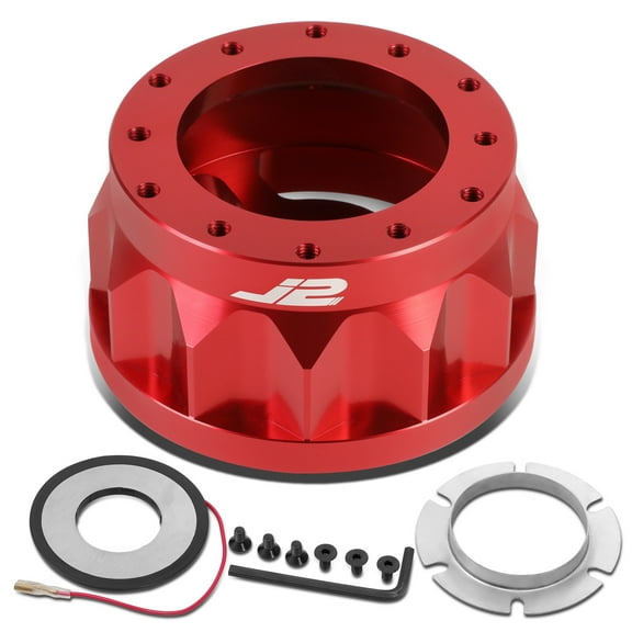 J2 Engineering J2-HUB-OT48-RD J2 For 1982 to 2003 Toyota Scion 2" Red Billet Aluminum Gear Steering Wheel 6-Bolt Hub Adapter 83 84 85 86 87 88 89 90 91 92