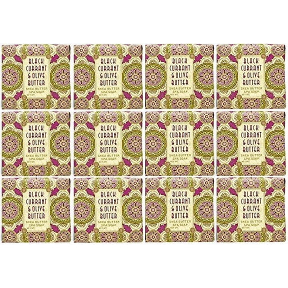 Greenwich Bay Trading Company 1.9oz Soap Bulk Packs of 12 (Black Currant & Olive Butter)