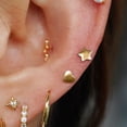 thumbnail image 4 of Reversible Threadless Star Flat Back Earring with CZ, 4 of 10