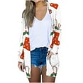 thumbnail image 2 of Manteaux pour Femmes Mode Manteau Imprimé Cardigan à Manches Longues Blouse Ample Décontractée Hauts en Liquidation, 2 of 6
