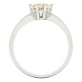 thumbnail image 4 of 1 ct Heart Cut Natural Morganite Solitaire Engagement Ring for Women in 18K White Gold, 4 of 5