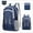 Dark Blue, variant on Lingouzi Unisex Waterproof Nylon Foldable Backpack, Orange