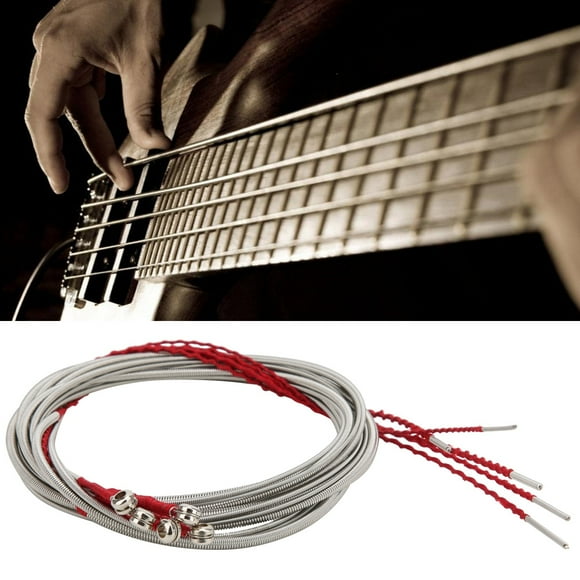 Bass Accessories,5Pcs Steel Bass String Musical Instrument Accessories Steel Bass String World-Class Design