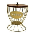 thumbnail image 2 of WeiLaiKeQi Coffee Pod Holder Container Reusable Versatile for Cafe Home Kitchen Counter gold with lid, 2 of 9