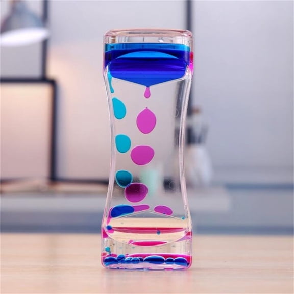 A Dual Color Liquid Timer Hourglass 10Ml Desk Ornament Home Office Decor