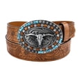 thumbnail image 1 of Retro Punk-Embossed Westerns Denim Belt Personalized Vintage Buckle Men Waist Strap for Pants Trousers, 1 of 5
