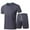 Gray, variant on YHAJDS Summer Men Sets 2 Piece Outfits Mens Outfits Crew Neck Short Sleeve and Shorts Casual Sports 2 Piece Tracksuit