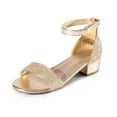thumbnail image 1 of Sandalias para Niñas DREAM PAIRS Talla 12 Doradas con Brillo y Tacón Bajo, 1 of 6