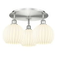 thumbnail image 2 of Innovations Lighting - White Venetian - 3 Light Flush Mount In Modern Style-11, 2 of 7