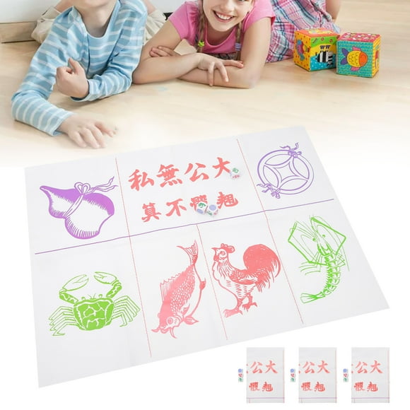 Juego De Dados Para Tallar Peces, Camarones, Cangrejo, Dados De Esquina Redonda Blanca, Juegos Interactivos