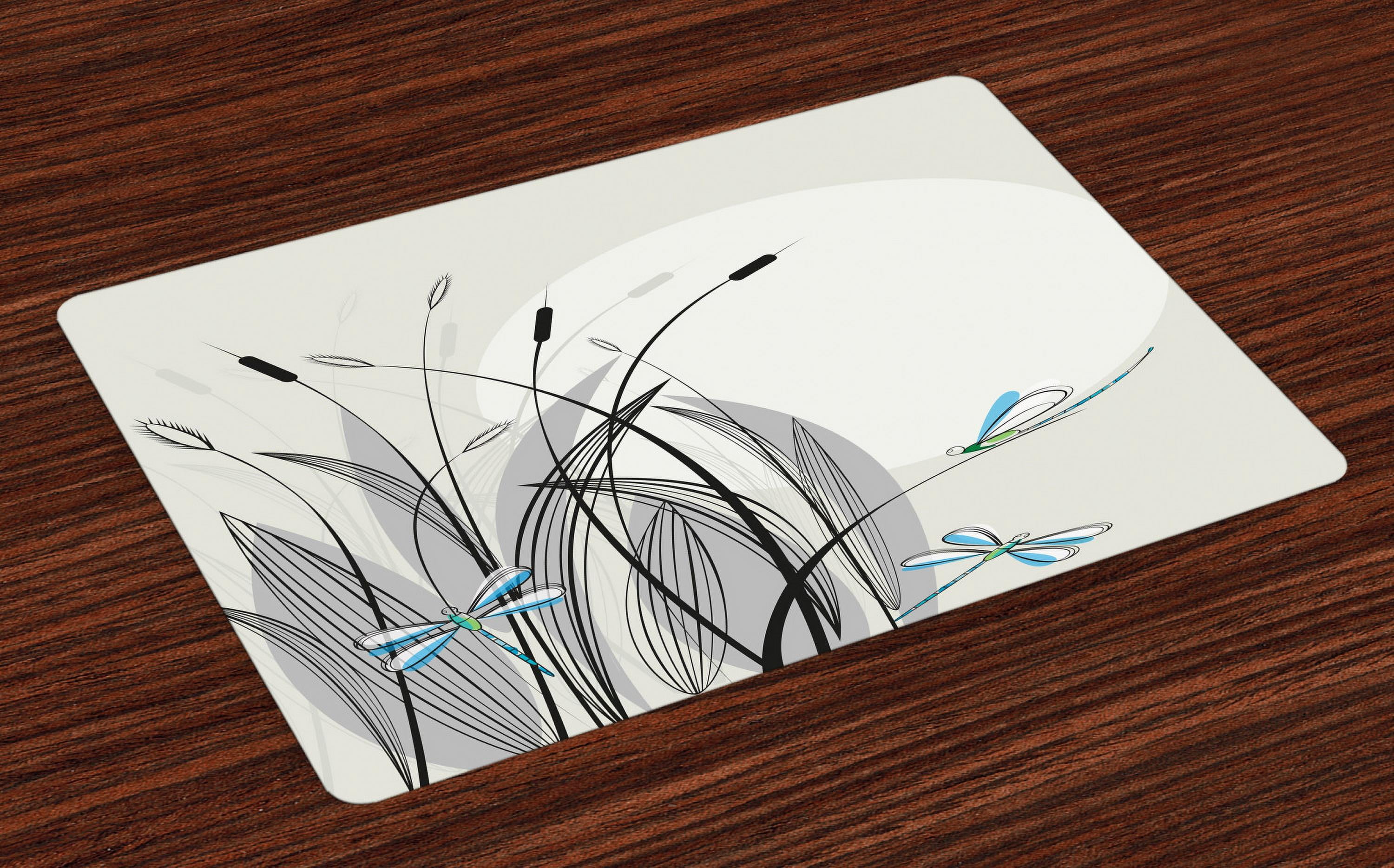 Ambesonne Colorful Place Mats Set of 4, Boho Nature Spring, Standard ...