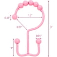 thumbnail image 3 of LZCKDPX Shower Curtain Hooks,304 Stainless Steel Shower Rings for Bathroom,Double Glide Shower Hooks for Bathroom Shower Curtain Rods Curtains,Set of 12 Hooks,Rainbow Color（Style A ）, 3 of 6