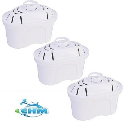 3 PC Filter Replacement Cartridge for EHM ULTRA Premium Alkaline Mineral Water Ionizer Pitcher
