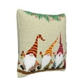 thumbnail image 2 of Bingfone Christmas Card With Gnomes Linen Throw Pillow Covers Cushion Case Pocket Button Vintage Farmhouse Pillowcase for Sofa Couch Bed 20"x20", 2 of 9
