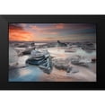 thumbnail image 2 of Baroni, Massimo 18x13 Black Modern Framed Museum Art Print Titled - Glacial Lagoon Beach, 2 of 5