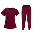 thumbnail image 4 of Conjunto de enfermería para mujer, trajes de trabajo, pantalones largos suaves, uniforme de enfermera, uniforme médico XL, 4 of 7
