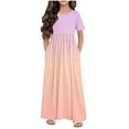 thumbnail image 3 of Swuxness Girl's Casual Sleeveless Princess Dress, Kids Long Dresses, GirlsColor Round Neck Dress with Pockets Comfortable Soft LooseLong Maxi Dress Pink, 7-8 Years, 3 of 5