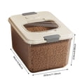thumbnail image 3 of Airtight Dog Food Storage Container Cat Food Container With Clear Lid & Measuring Cup Dog Cat Dry Food Baking Supplies Flour Rice Kitchen Pantry Cereal 1pc Glass Prep Containers with Lids Refrigerator, 3 of 3