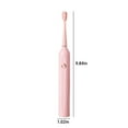 thumbnail image 3 of Dengmore Electric Toothbrush with 4 Brush Heads, Low Noise, Smart Timer IPX7 Waterproof, Deep Clean 5 Modes, Soft Bristles, Portable Electric Rechargeable Toothbrush for Adults, 3 of 7