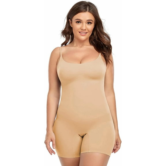 Vaslanda Shapewear Bodysuit Tummy Control Shaper for Women Seamless Butt Lifter Thigh Slimmer Body Shaper