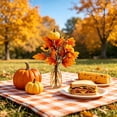 thumbnail image 3 of Fall Artificial Pumpkin & Maple Leaf Floral Bouquet Fall Home Decor And Holiday Decorations Artificial Thanksgiving Table Faux Autumn Floral Arrangements for Home Decor Housewarming Gift, 3 of 6