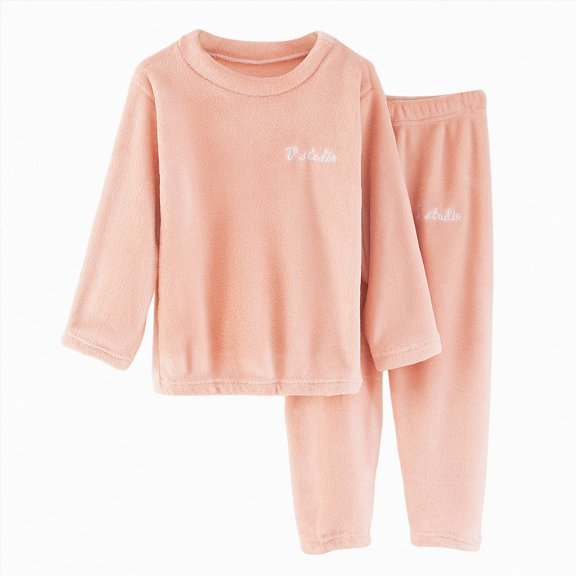Toddler Baby Boy Girl Winter Outfit Long Sleeve Sweatshirt and Long Pants Solid Color Casual Clothes Set 6-12 Months 12-24 Months 2t 3t 4t 5t 6t 7t 8t 9t Children(Pink,7-8 Years)