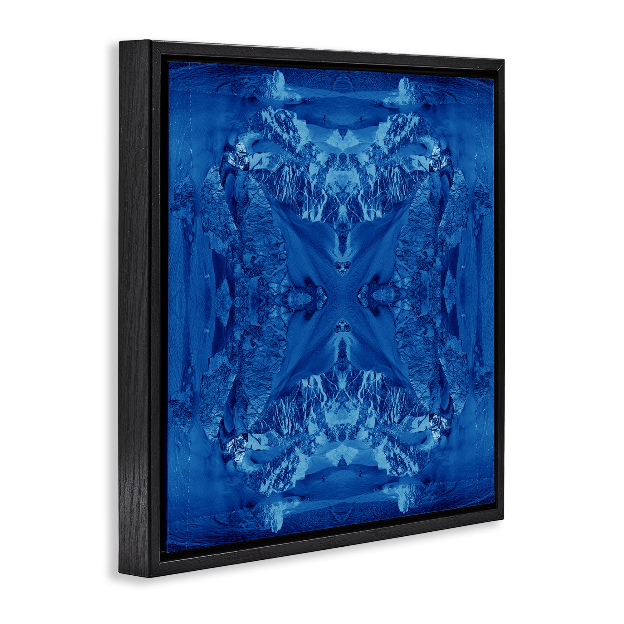 Stupell Industries Abstract Elegant Motif Abstract Painting Black Floater Framed Canvas Art Print Wall Art, 25 x 25
