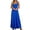 A-Blue972, variant on Women's Loose Fit Floor-Grazing Maxi Dress Double Layer Summer Weekend Beach Long Gown