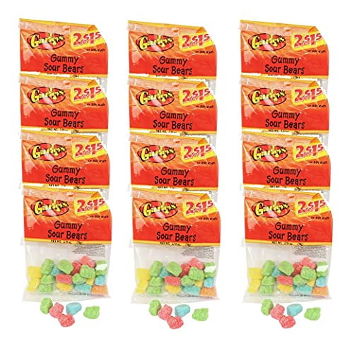 Gurley's Gummy Sour Bears | 2.75 Ounce | Case of 12