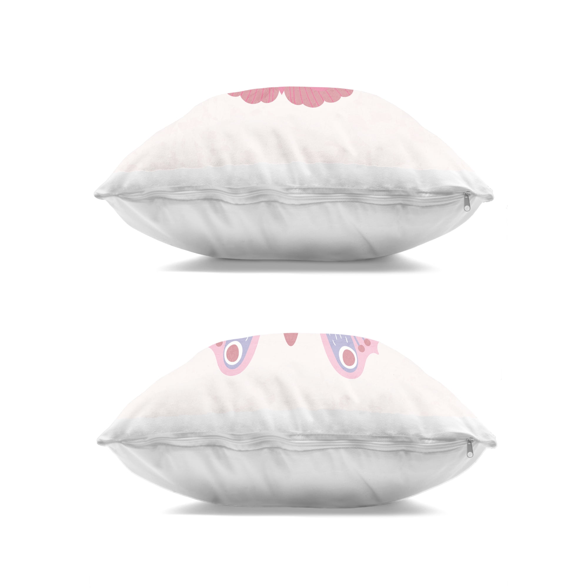 Stupell Industries Pink Folk Butterflies 2 Piece Decorative Printed Throw Pillow Set, design by Kim Allen