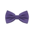 thumbnail image 1 of INSPIRE CHIC Men's Grids Patterned Solid Color Adjustable Pre-tied Bow Tie Purple, 1 of 4