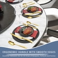 thumbnail image 6 of 24 Piece Gold Silverware Set for 6, Gilded Mirror Polished Cutlery Utensils, Home Kitchen Tableware Including Forks Knives Spoons with Holder, Dishwasher Safe Flatware Set, 6 of 9
