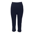 thumbnail image 6 of Capri Leggings for Women Summer Casual Elastic High Waisted Split Hem Workout Yoga Cropped Capris Pants, 6 of 10