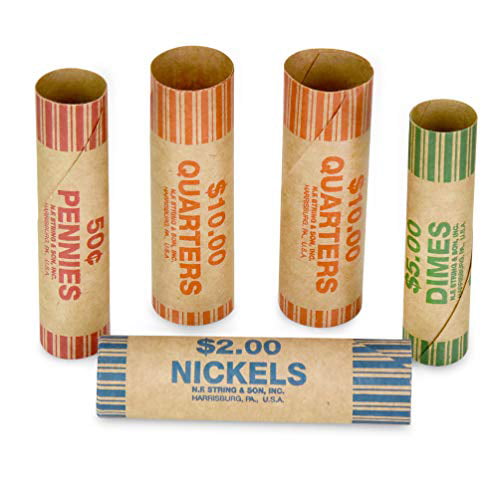 1 Cent Pennies 250 Penny Paper Coin Wrappers Shotgun Rolls Pre-Crimped 1 End 