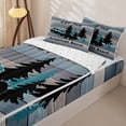 thumbnail image 3 of Homewish Happy Camping Zipper Full Size Comforter Sets with Fitted Sheet and 2 Pillowcases For Camper Gifts,Kids Rustic Farmhouse Zipper Bedding Set For Boys Kids,Reversible,4-Piece, 3 of 7