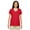 RED, variant on Womens Heavy Cotton 5.3 oz. V-Neck T-Shirt 10 Pack