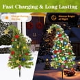 thumbnail image 5 of Lyacmy 2 Pack Solar Christmas Tree Outdoor Christmas Decorations, Waterproof 8 Modes Solar Christmas Lights Landscape Path Lights for Garden Yard, 5 of 6