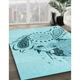 thumbnail image 2 of Ahgly Company Indoor Rectangle Patterned Electric Blue Area Rugs, 2' x 4', 2 of 6