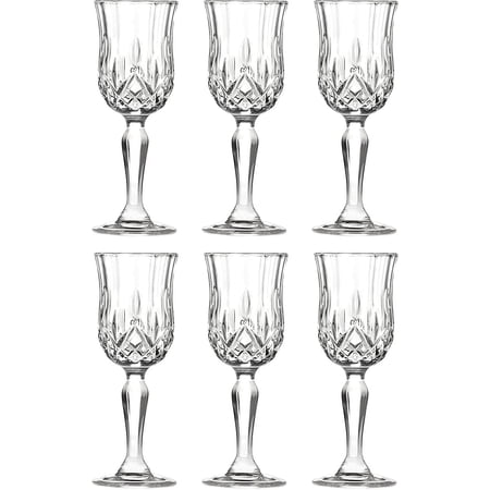 Barski Liquor Glass - Stemmed Glasses - Set of 6 - Glass - Crystal Glass - Designed - Use it for - Sherry - Shot - Vodka - Liquor - Cordial - Each Glass is 2 oz Made in Europe