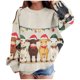 thumbnail image 2 of Blusas y camisas de manga larga con cuello redondo para niños Estampados navideños de manga larga Casual Suelto Forro polar para mayor calidez Sudadera con capucha de manga larga con cuello redondo pa, 2 of 5