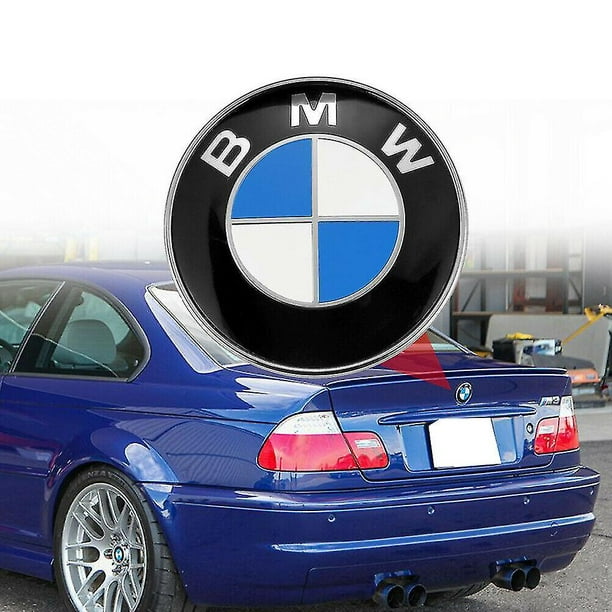 Embleme BMW full black noir 74mm + 82mm - Équipement auto