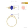 thumbnail image 4 of Angara Natural 0.8 Ct. Tanzanite with Diamond Vintage Inspired Ring in 14K Yellow Gold for Women (Ring Size: 11.5), 4 of 9