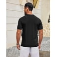 thumbnail image 6 of COOFANDY Textured Polo Shirts for Men Summer V Neck Short Sleeve Buttonless Polo Knit Stretchy Golf Shirts, 6 of 7